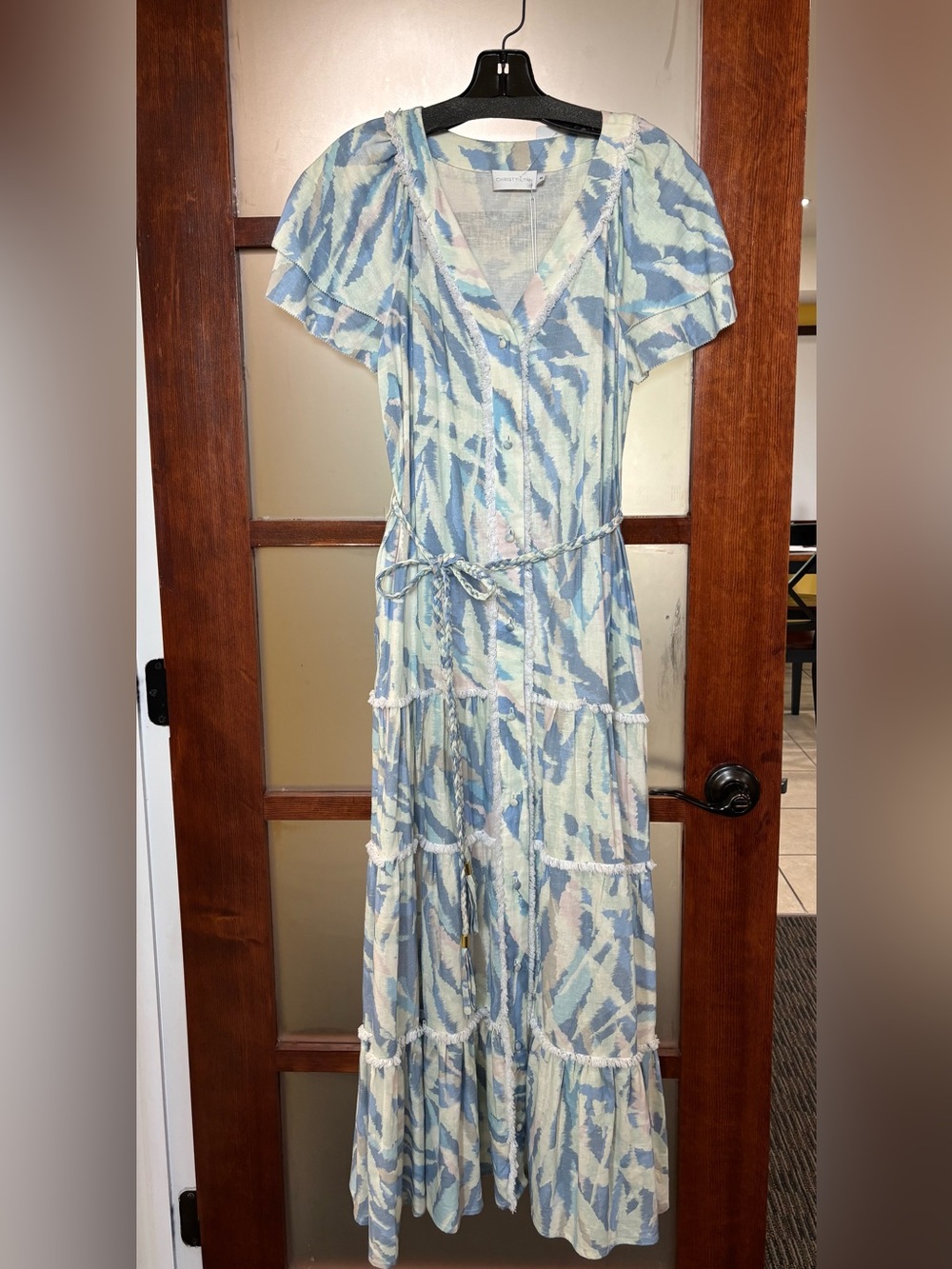 Christy Lynn Maxi Dress with Braided Waist Tie